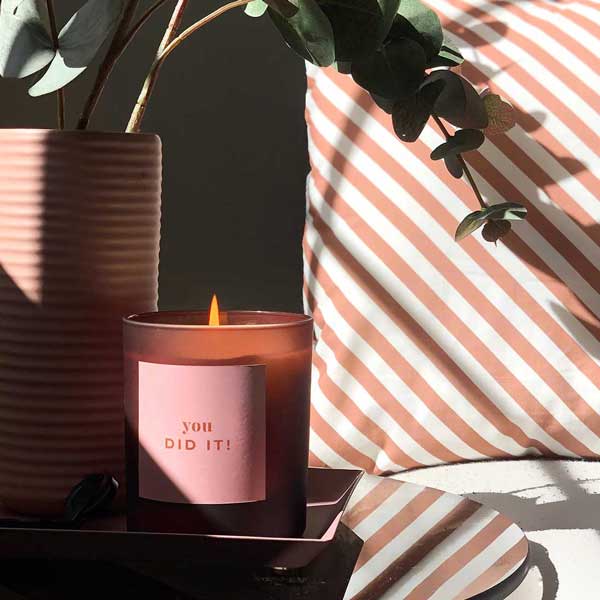 You Did It personalised candle