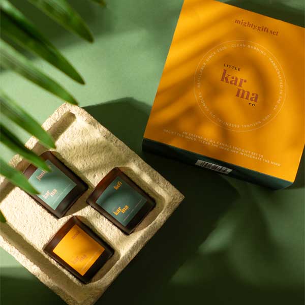 Mighty refillable candle gift set