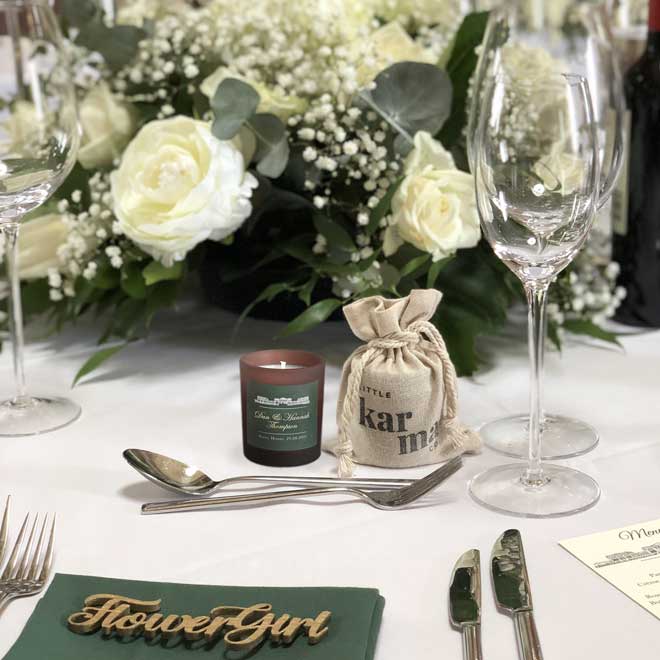 Personalised wedding favours