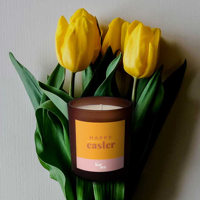 Easter personalised candle