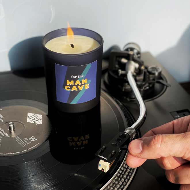 Man Cave personalised candle