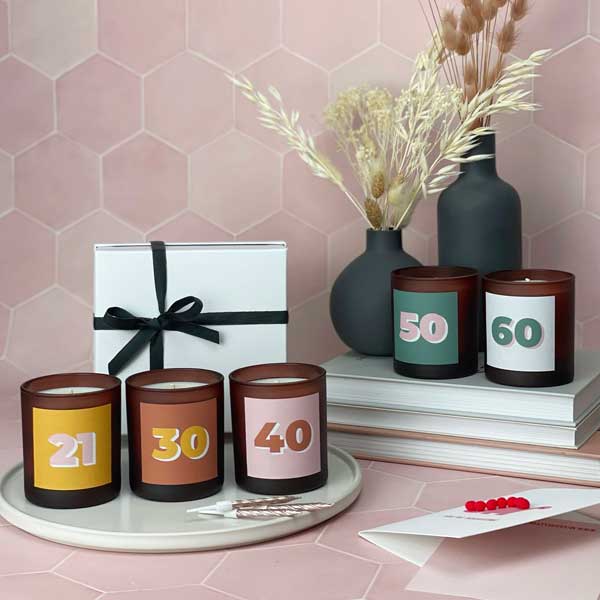 Milestone personalised candle