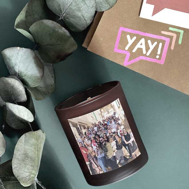 Personalised photo candle