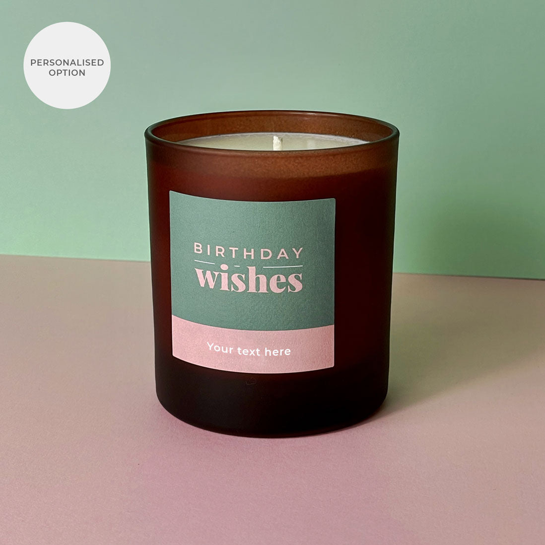 Birthday Wishes personalised candle