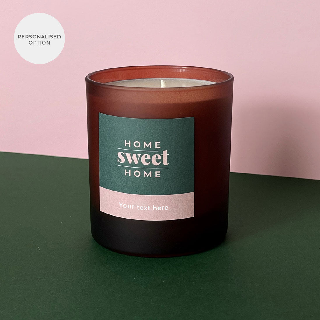 Home Sweet Home personalised candle