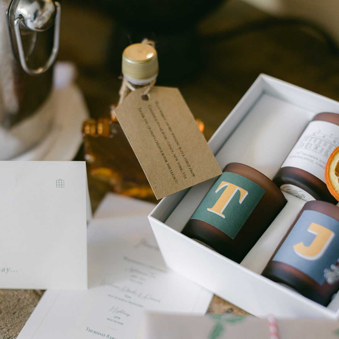 Personalised wedding favours