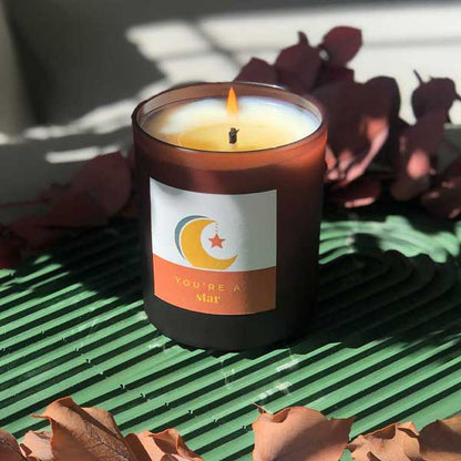 Moon & Star personalised candle
