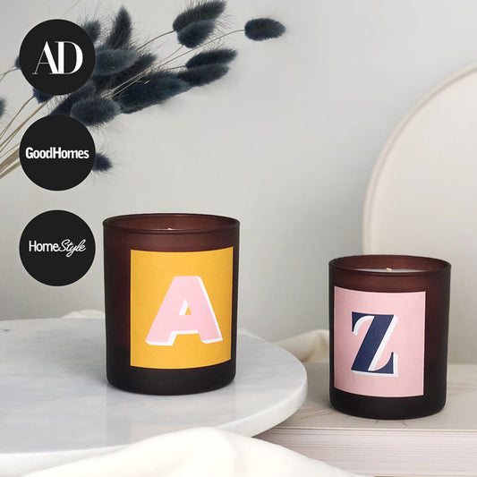 Initial A-Z personalised candle