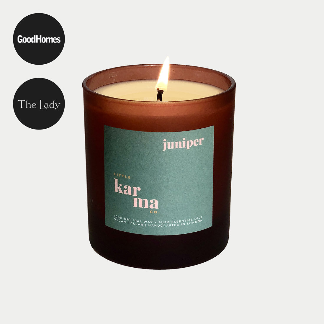 Juniper grounding refillable candle