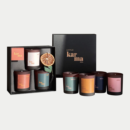 Custom refillable candle gift set