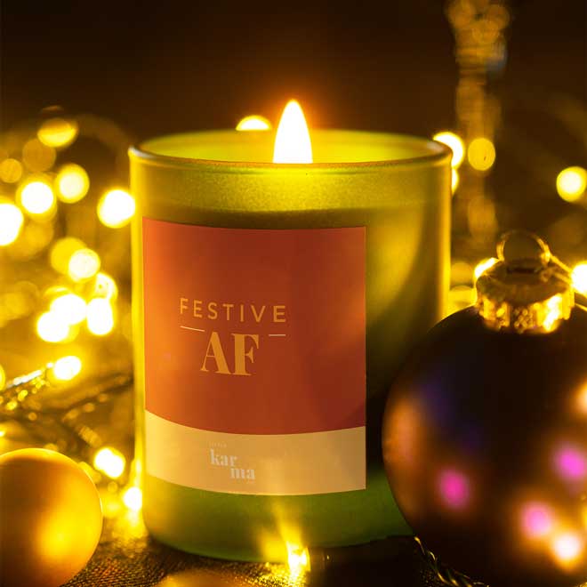Festive AF Christmas candle