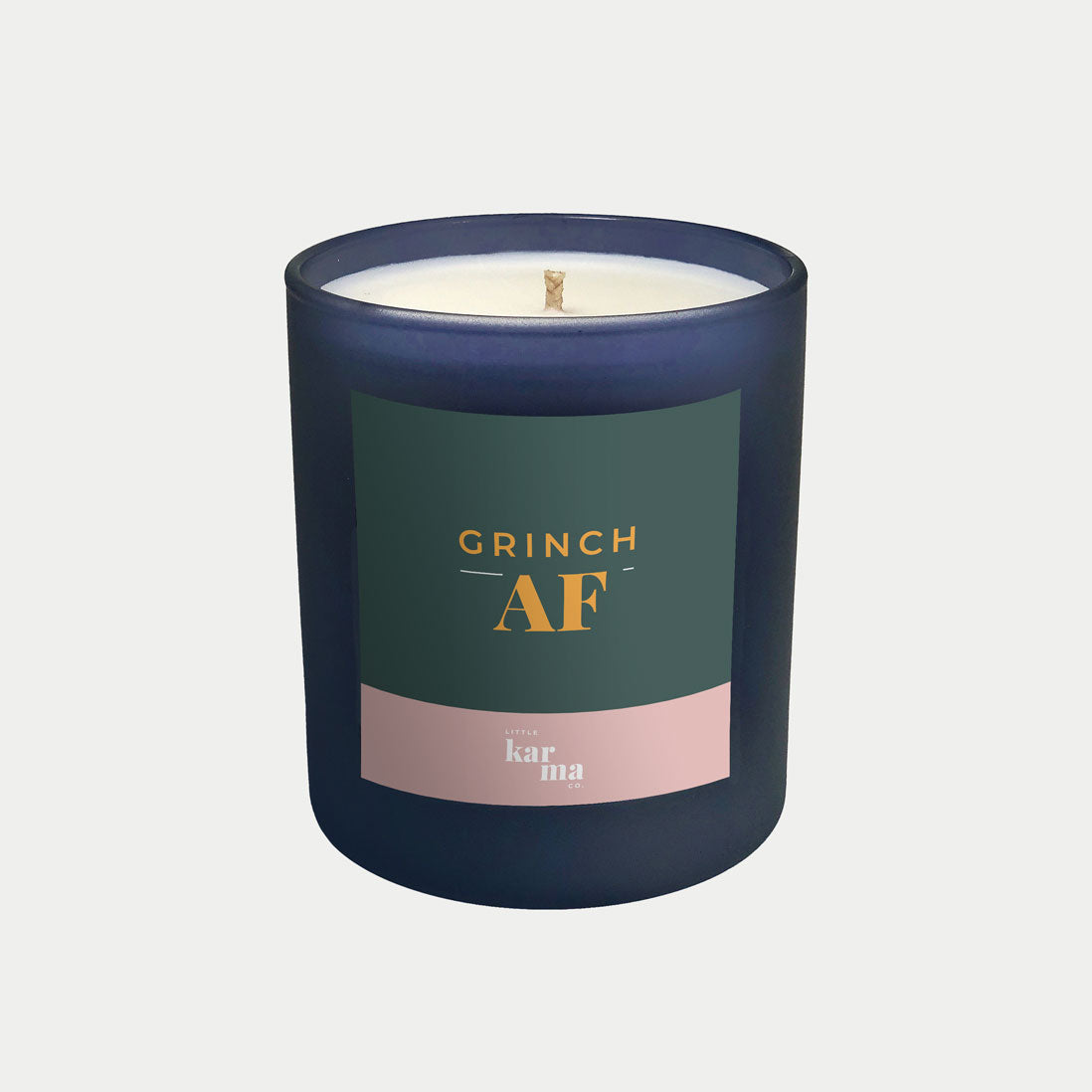 Grinch AF Christmas candle