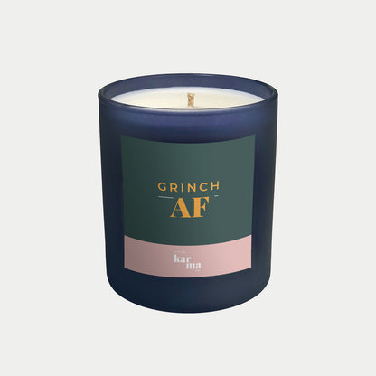 Grinch AF Christmas candle