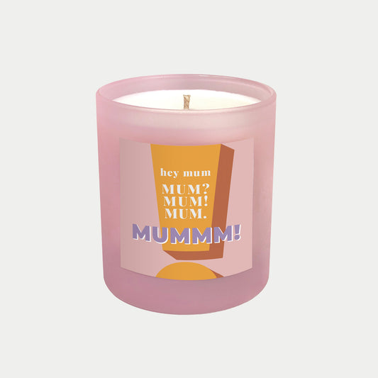 Hey Mum personalised candle