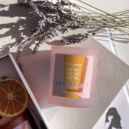 Hey Mum personalised candle