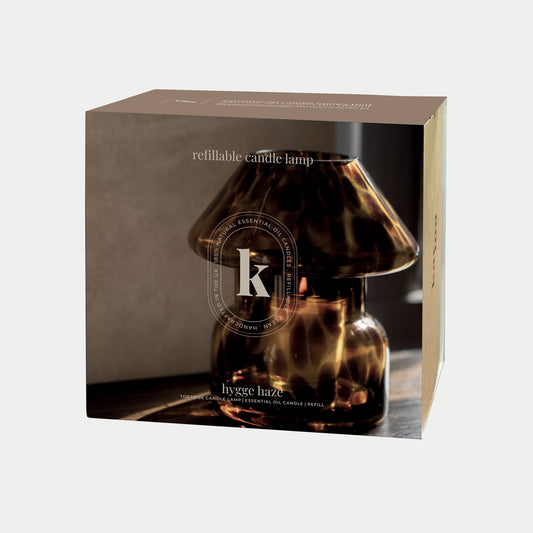 Hygge Haze refillable candle lamp for cosy hygge decor vibes