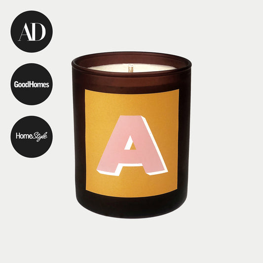 Initial A-Z personalised candle