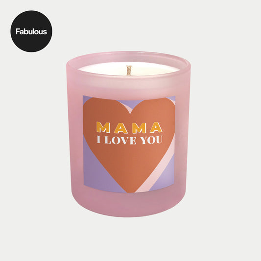Mama I Love You personalised candle