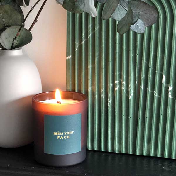 Miss Your Face personalised candle