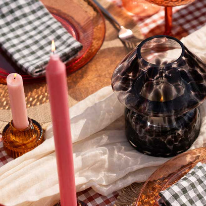 Nordic Noir refillable candle lamp set for minimalist decor fans