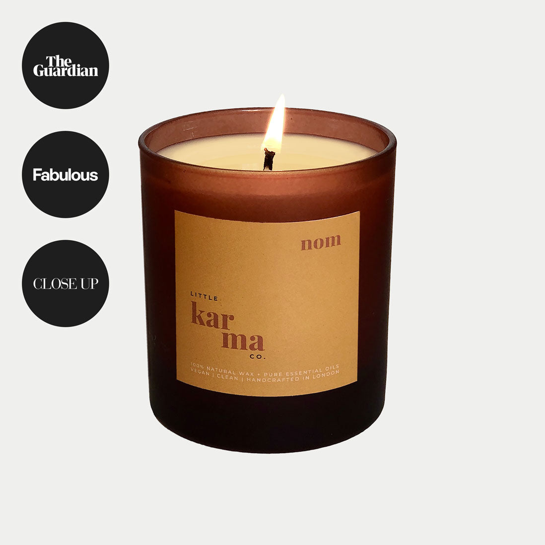 Nom uplifting candle for indulgence