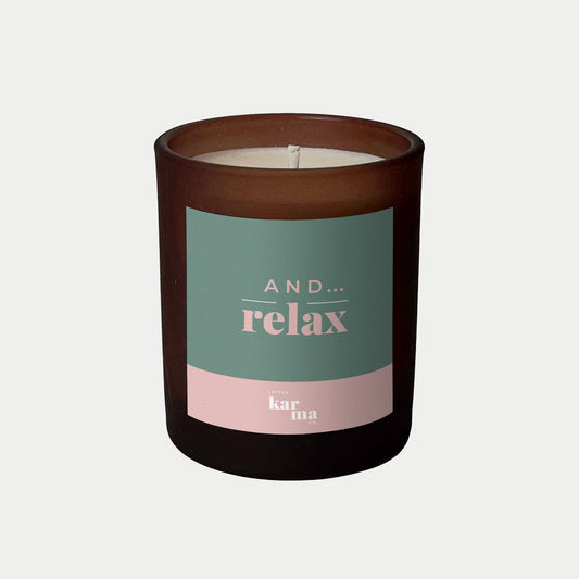 And... Relax personalised candle