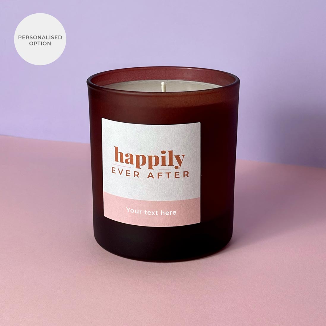 Happily Ever After wedding candle