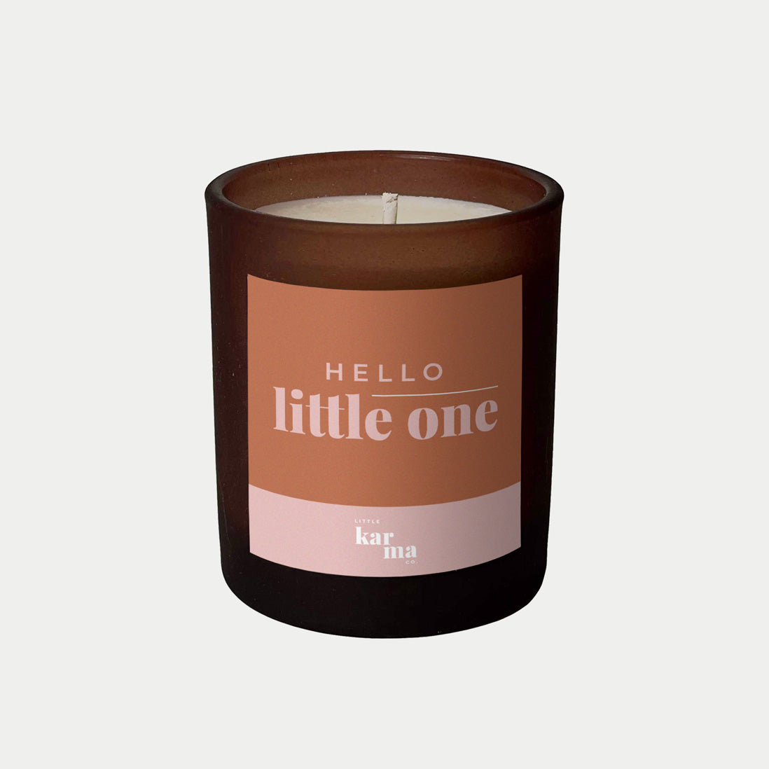 Hello Little One personalised candle