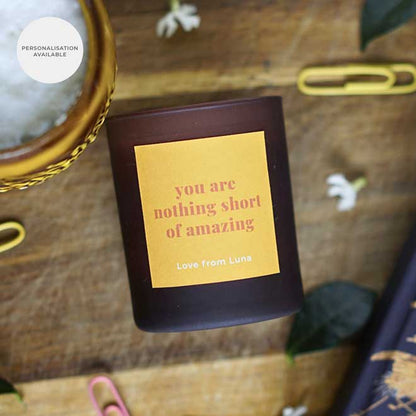 Teacher of the Year personalised candle