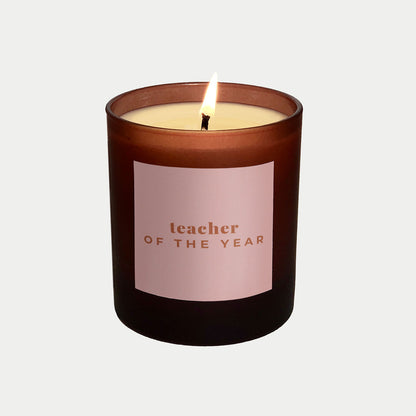 Teacher of the Year personalised candle