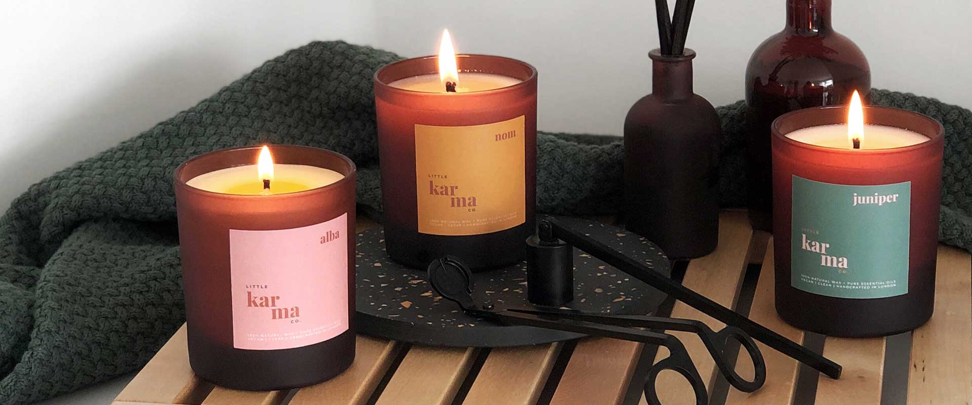 refillable large candles in matt finish - alba, nom, juniper