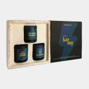 For Dads Set scented candle trio luxury gift set in new sustainable mycelium gift box