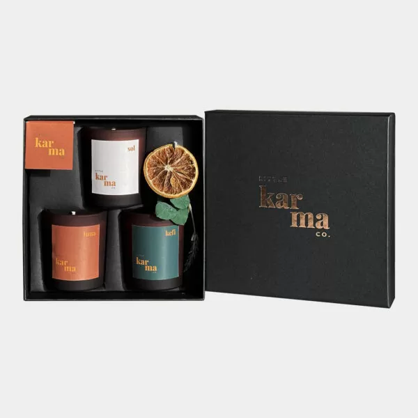 Discovery Set scented candle trio luxury gift set