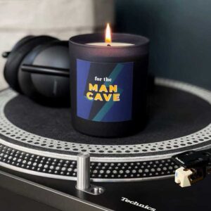 Man cave gifts: personalised candle for men