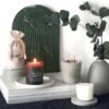 UP YOURS CORONA midi refillable candle in green