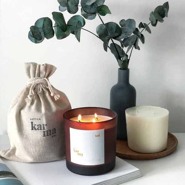 SOL energising mega refillable candle and mega candle refill. Refill our candles in 3 easy steps