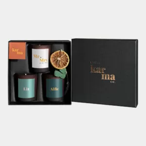 Happy Couple Set scented candle trio luxury gift set