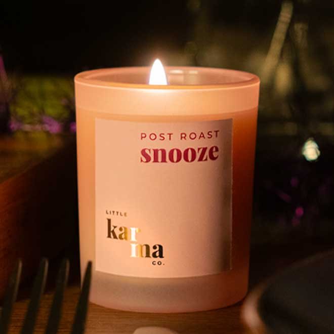 Post Roast Snooze twisted lavender refillable Christmas candle