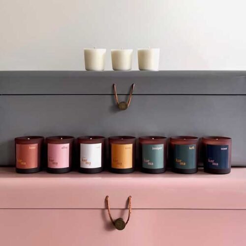 Mini refillable candle collection in signature scents