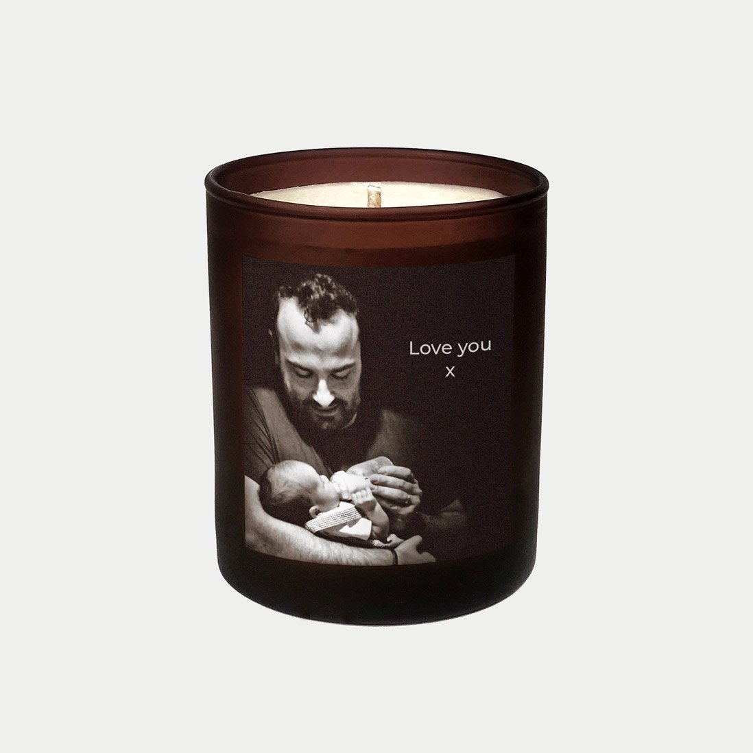 personalised photo candle