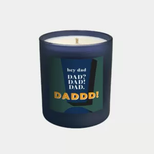 father's day gift unique to Dad: personalised HEY DAD candle