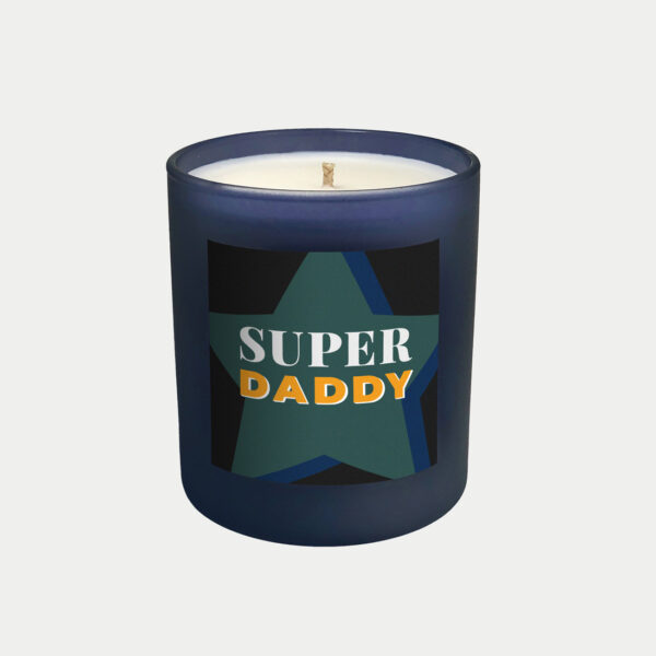 Personalised SUPER DADDY candle Father's Day gift for Dad