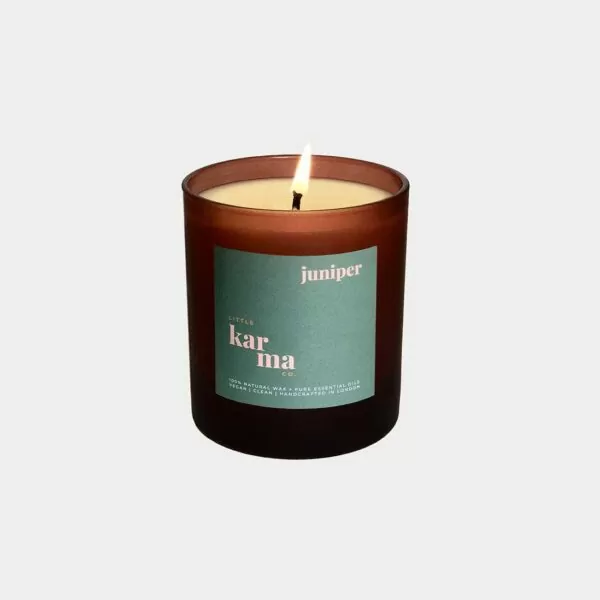 Juniper grounding cedarwood and evergreens refillable candle