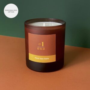 Personalised option for refillable No. 1 Dad candle gift