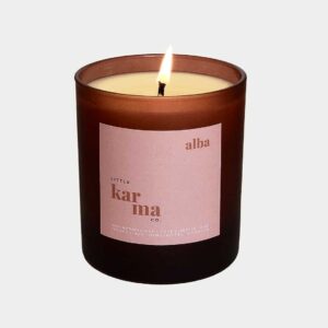 Alba balancing bergamot and rose geranium refillable candle