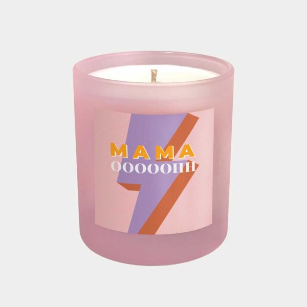 MAMA OOOH candle in pink glass for Mum