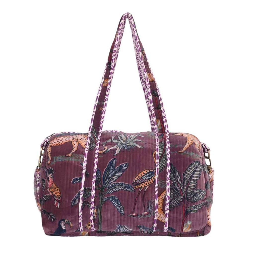 velvet jungle weekender bag